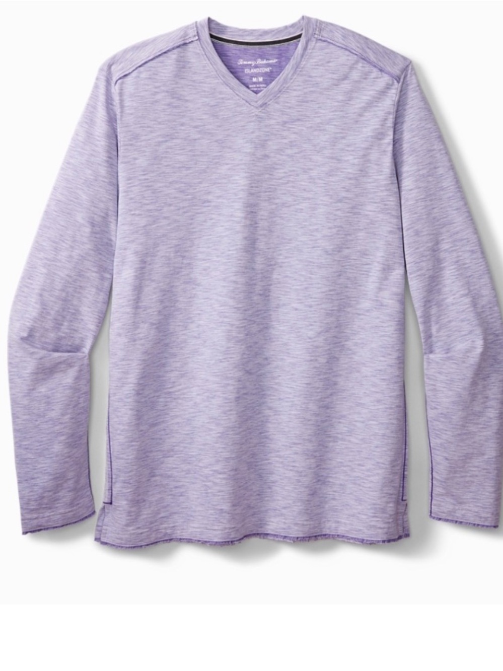 Tommy Bahama Men's Heathered Lavender V-Neck Sweater